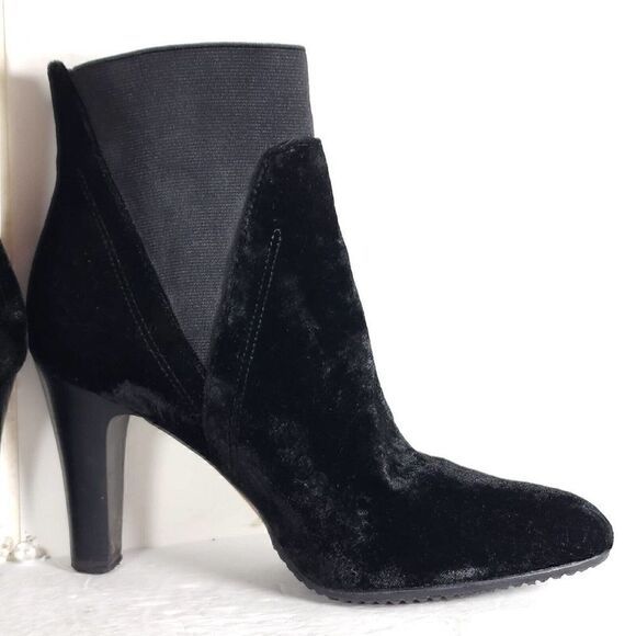 Donald J Pliner Women’s Hyde US 9.5M Black Velvet Brocade Ankle Boots Booties - Picture 6 of 14